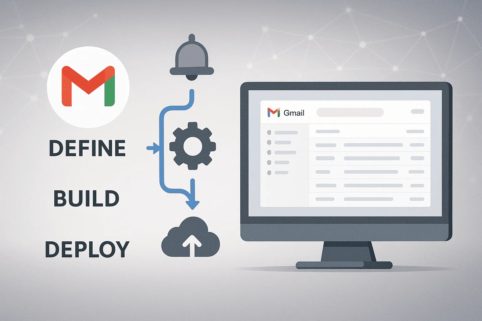 Gmail workflow automation dashboard for organizing messages and tasks
