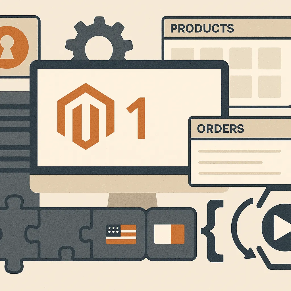 Magento platform dashboard for managing an eCommerce store