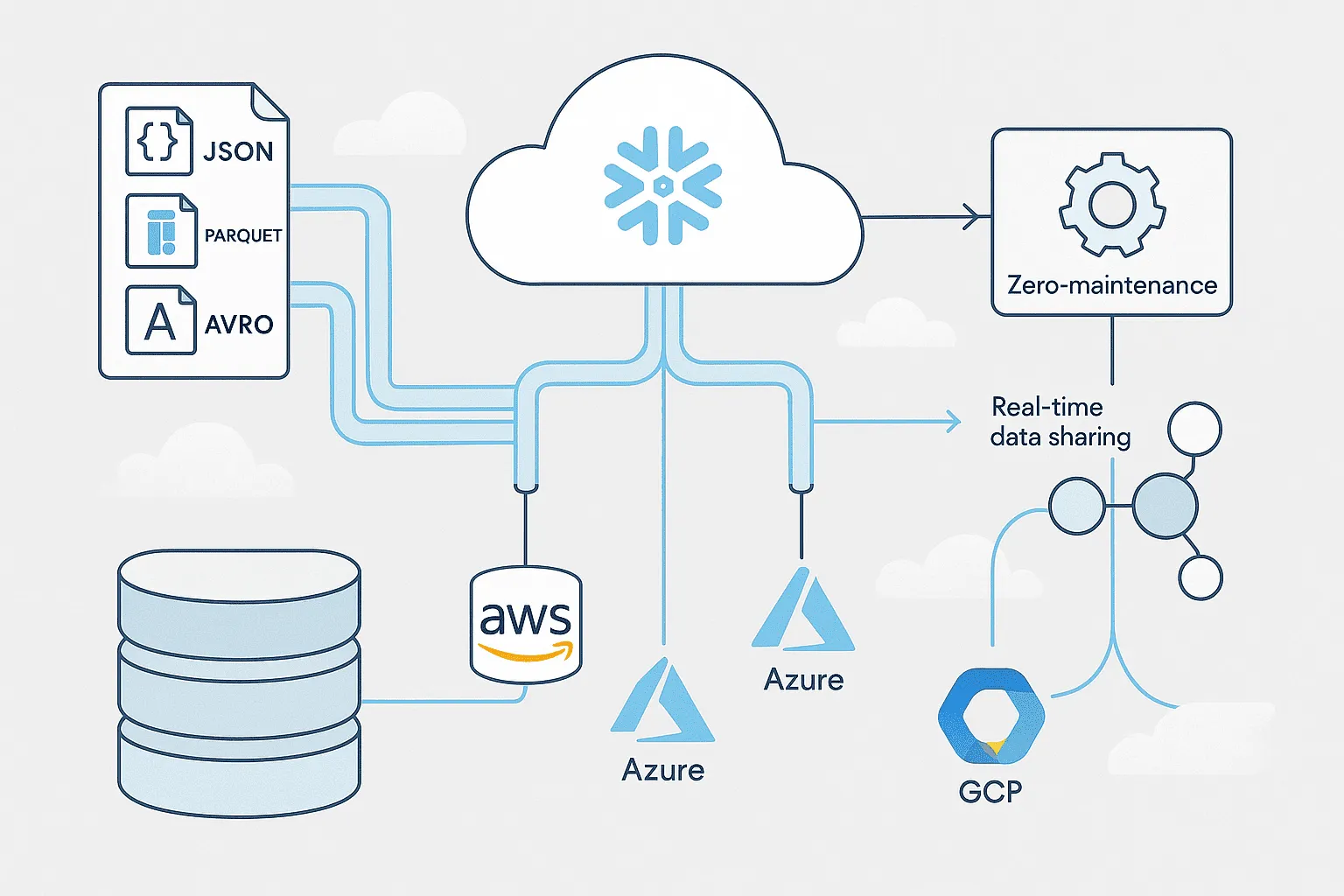 Snowflake Data Cloud platform for managing and analyzing business data