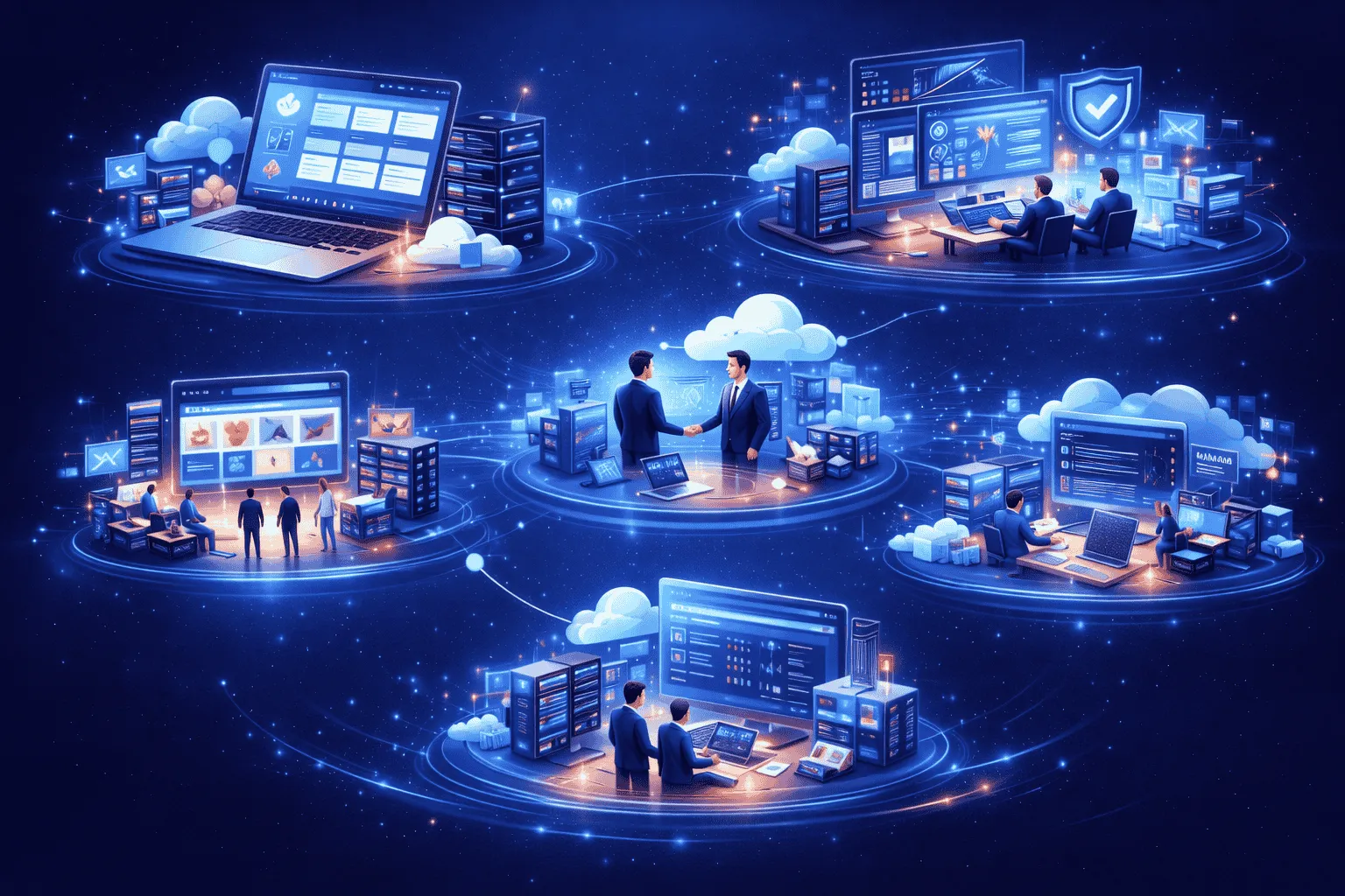 Modern software platforms enabling scalable digital business growth